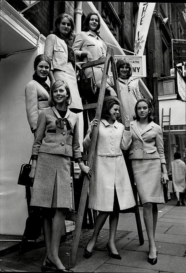 Max Boisot's wife, Virginia Stevens (front) helped to sell programmes at the Lyric Theatre to raise money for the NSPCC