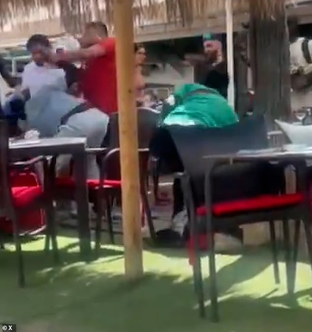 In the background, one British man was heard muttering: 'What the f***? [That was] mental'
