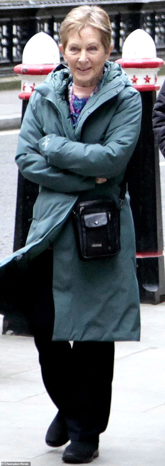 Jennifer Powell is pictured outside London's High Court. She said her light was being blocked