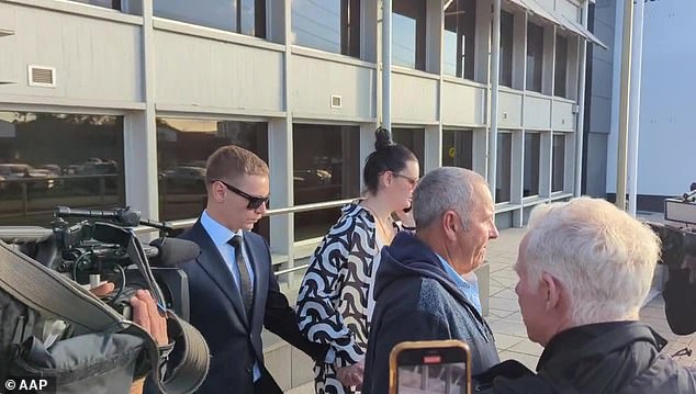 Timothy Trautsch, the second officer responsible for the attack, leaving court on Thursday