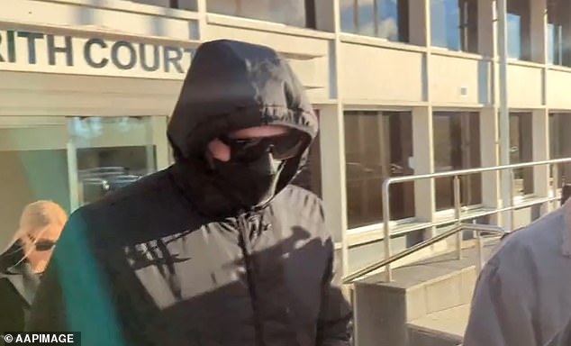 Black wore a face mask and sunglasses as he left the court on Thursday