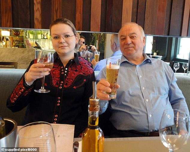 Sergei Skripal and his daughter Yulia (pictured) nearly died after Russian agents sprayed military-grade chemical Novichok on the front door of their house
