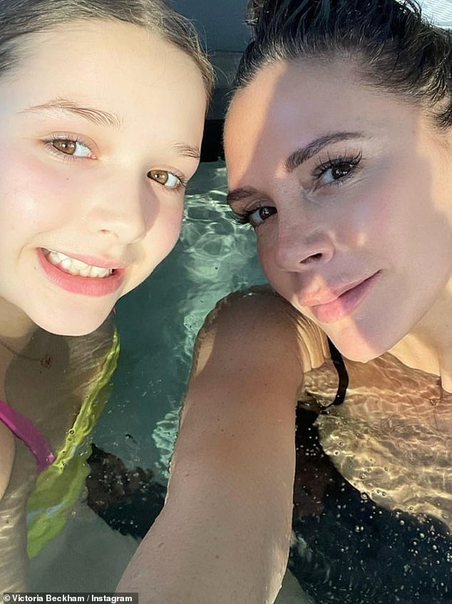 Earlier on Thursday, the family matriarch Victoria and her son Romeo were the first members of the Beckham family to share tributes to daughter Harper as she celebrated her 14th birthday while Brooklyn later followed suit