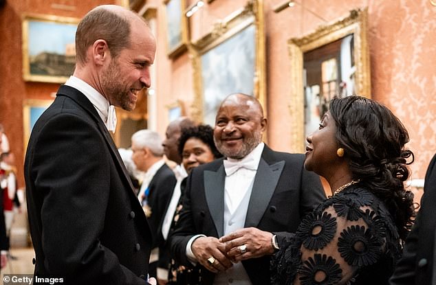William's modern dress at the Diplomatic Corps last year seemed to be a sensitive subject, as the Palace decided to release photographs that showed William mainly from the waist up