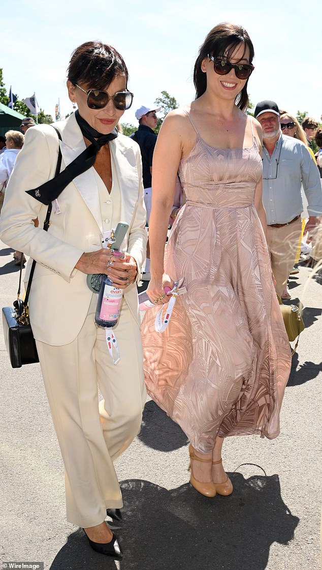 Also in attendance was newlywed Daisy Lowe (right) who arrived alongside her mother Pearl