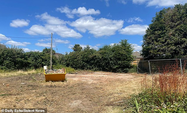 The now empty land where it stood since the 17th century