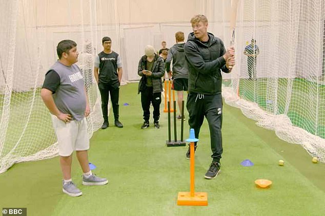 Umar (left) appeared in BBC One's documentary Freddie Flintoff's Field of Dreams for its first series in 2022