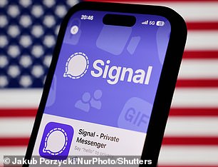 Pictured: The Signal encrypted messaging app