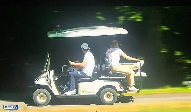 The English golfer was taken on a stretcher to an on-site medical centre and is recovering well