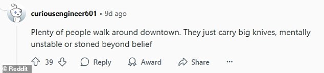 Many commenters said there were good parts to the city, but to avoid downtown