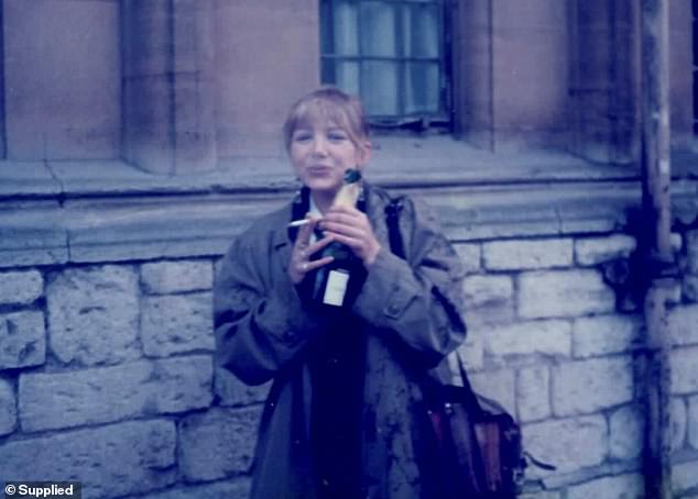 One frosty night in Edinburgh, she broke her ankle dancing on the George IV Bridge (Seana is pictured here in her 20s)