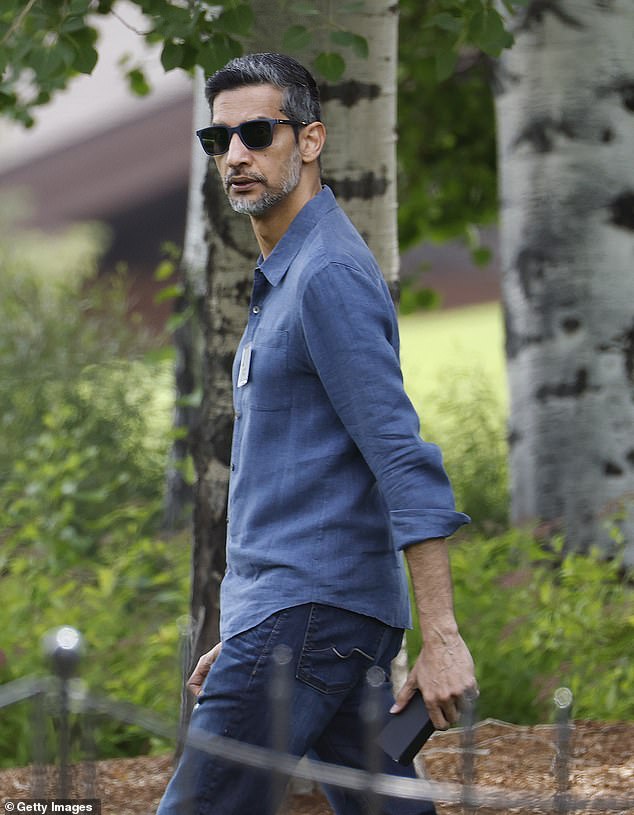 Google CEO Sundar Pichai was also seen making his entrance at the invite-only summit
