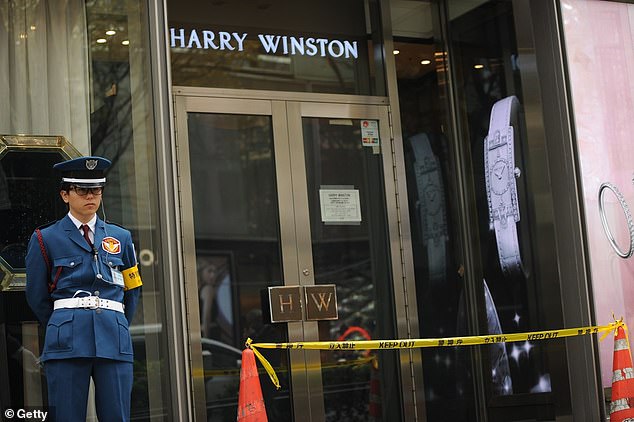 Kelly also carried out a raid at the Harry Winston Omotesando Hills Salon (pictured) of Jewellery in Central Tokyo in 2015