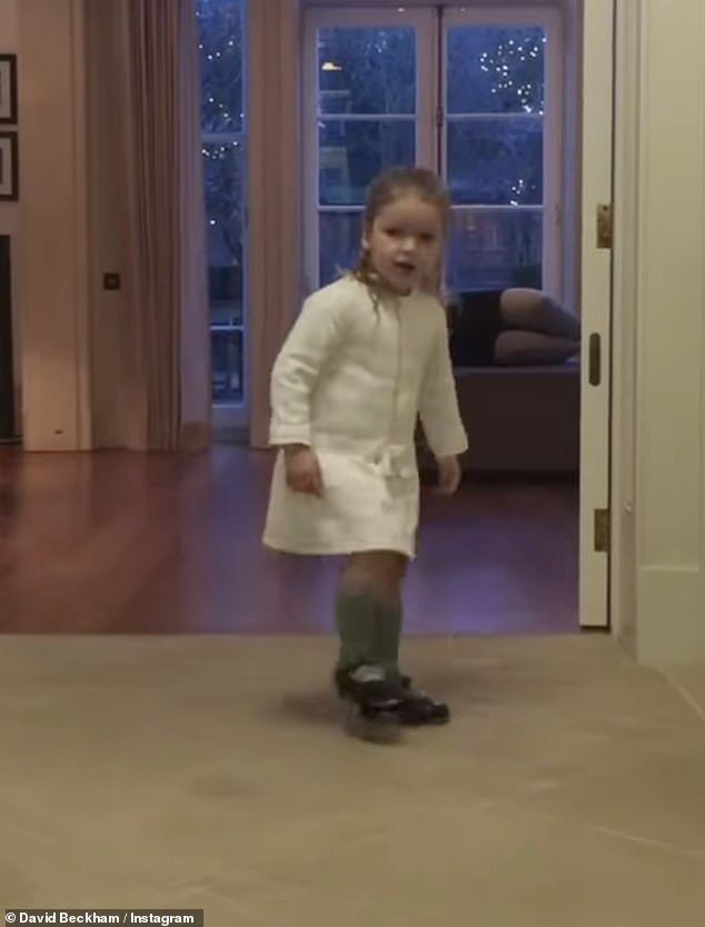 Sharing a post to Instagram, David uploaded a video of Harper tap dancing as a child and another, recent photo of them dancing together