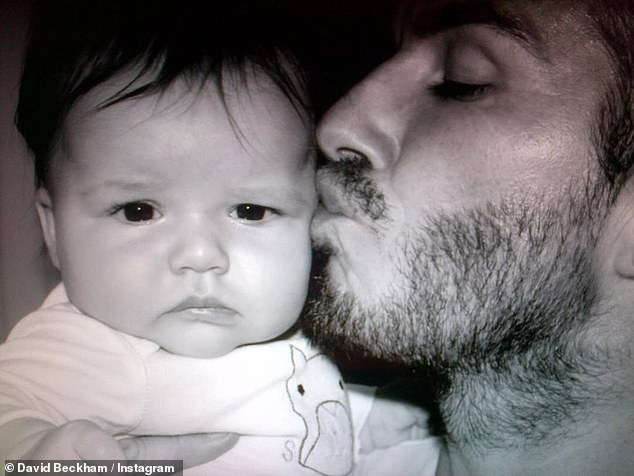 Brooklyn's post came shortly before David then wished Harper a happy birthday