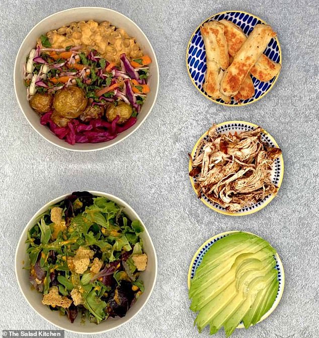 The large Gluten Go Home box from the The Salad Kitchen will set you back £13.75 (pictured)