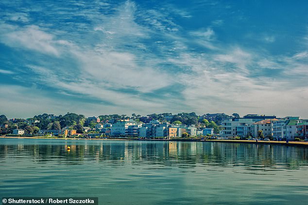 The Sandbanks bubble could be about to burst amid a drop in demand (pictured: a stretch of the Sandbanks waterfront)