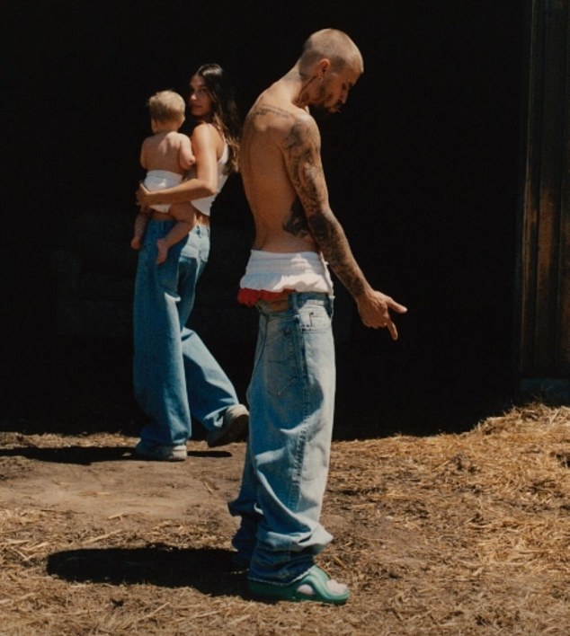 Justin's surprise album announcement Thursday also included intimate promotional photos featuring wife Hailey and their 11-month-old son Jack Blues
