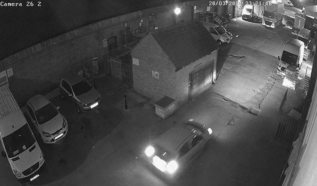 Pictured is the car which jurors heard took the gang to their location