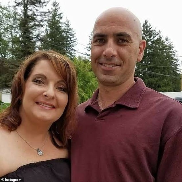 Firefighter Corey Comperatore was in the crowd and tragically killed by a stray bullet. His heartbroken widow Helen (pictured together) launched a blistering attack on the Secret Service for failing to protect 'the love of her life'