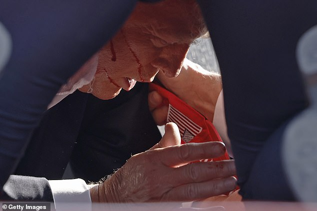 A bullet grazed Trump's ear, killing one person in the crowd and injuring two others