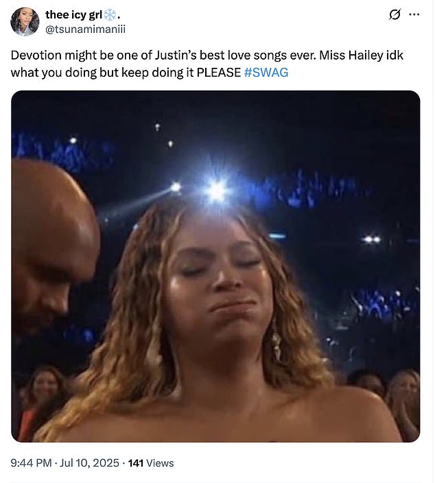 Other early listeners singled out Devotion, with one fan saying it 'might be one of Justin's best love songs ever. Miss Hailey idk what you doing but keep doing it PLEASE'