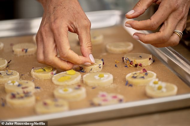 Meghan's flower sprinkles, which were one of her As Ever sell-out products, featured in her series