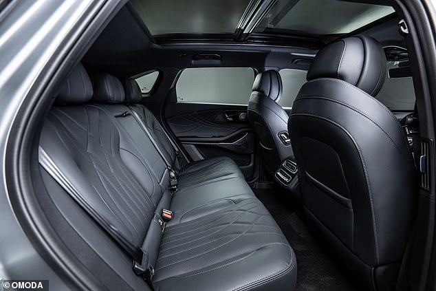 Rear legroom is seriously impressive and you can comfortably fit three adults in the back as the car is nice and wide. The rear seats recline electronically which is a real plush point