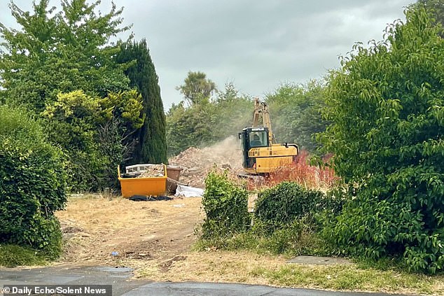 Neighbours said the first believed workers were coming in to rethatch the roof of the historic property and were shocked when a JCB digger arrived and within two days the house was gone