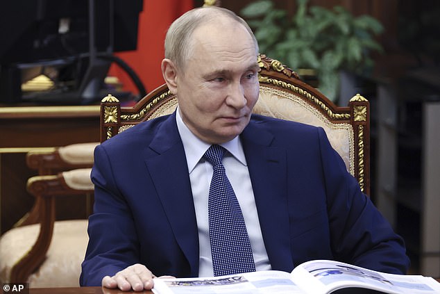 Tragically, this is not the first time a Russian attack has forced seriously ill children to evacuate. Pictured: Russian President Vladimir Putin