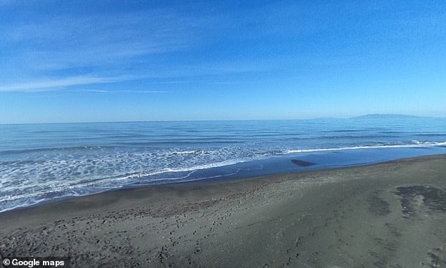 For about 40 minutes many people tried to help find Riccardo, but it was reportedly his 5-year-old brother who revealed what had happened. Pictured: Montalto di Castro beach in Italy