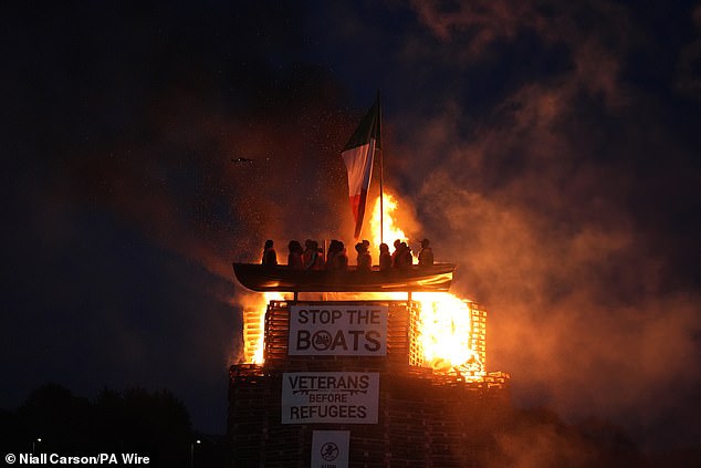 In recent years, the Moygashel bonfires have come under scrutiny for their controversial displays which have seen them venture into politics and contentious cultural points