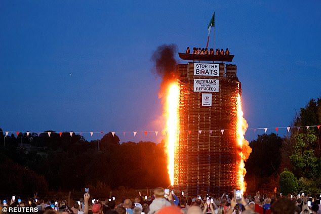 Sinn Fein's Assembly member for Fermanagh and South Tyrone Colm Gildernew called for the bonfire to be taken down before it was burnt