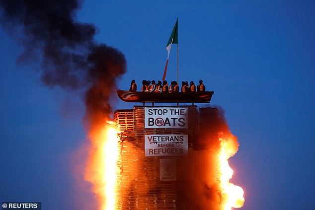 Patrick Corrigan, Amnesty International's Northern Ireland director, described the bonfire as a 'vile, dehumanising act that fuels hatred and racism'