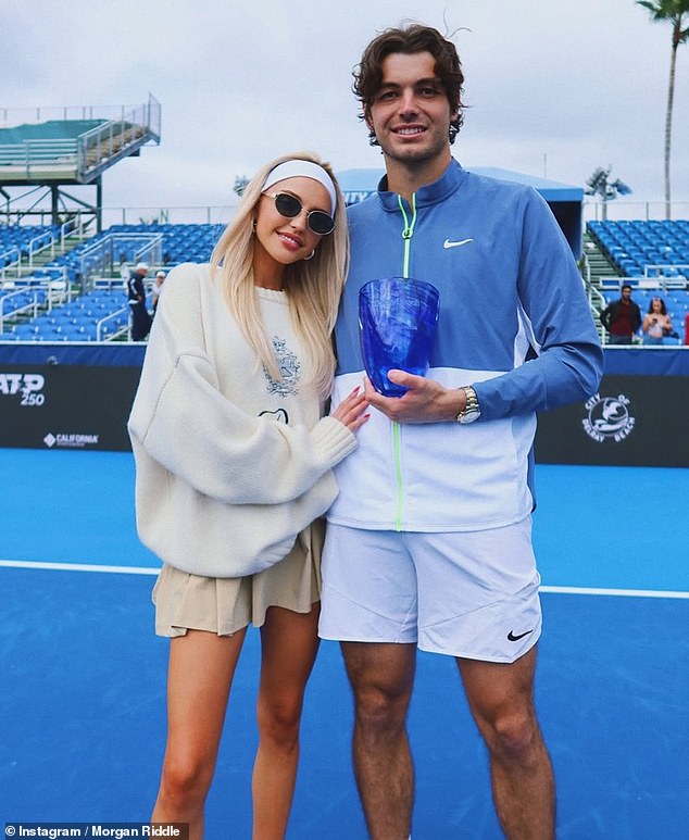 Speaking to the New York Times in 2023 - in a piece that saw her dubbed 'the most famous woman in men's tennis' - Morgan explained how she first met Taylor in the first few months of the pandemic. Both pictured on her Instagram, where she has been documenting their relationship as well as insights into the tennis world