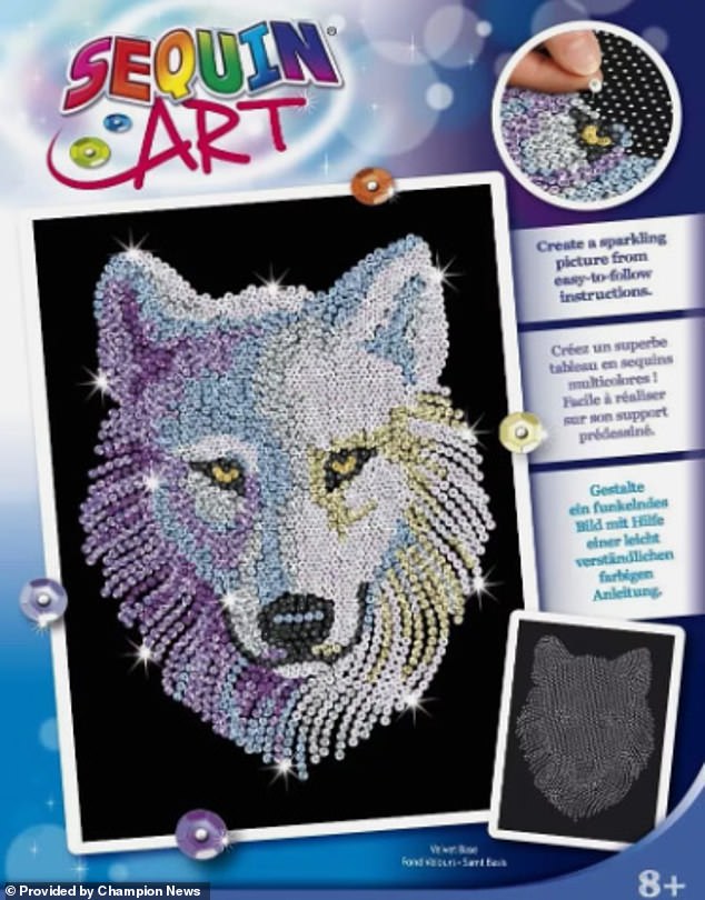 The company produces crafting toys such as the Sequin Art series (pictured) as well as painting by numbers sets