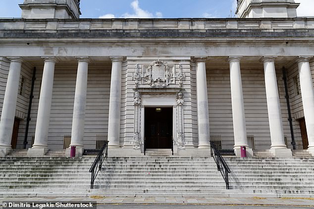 The mother-of-one was sentenced to four years and eight months in January at Cardiff Crown Court (pictured) after pleading guilty to seven counts of fraud by false representation