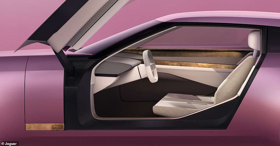 Jaguar has said that the Type 00 is a 'digital detox' because the screens inside can be folded away