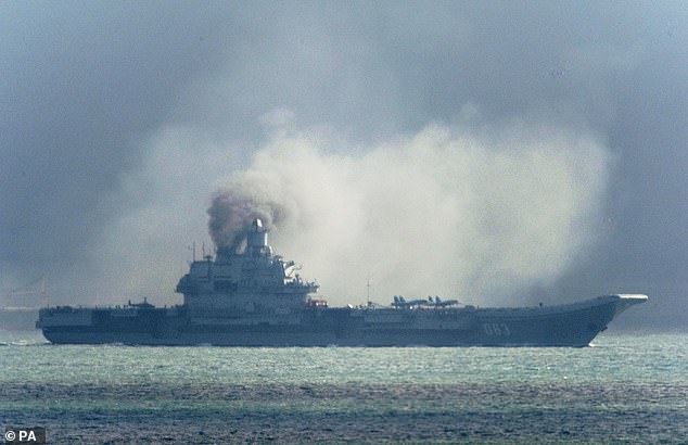 The decrepit battleship - pride of the Russian Northern Fleet - was launched 40 years ago