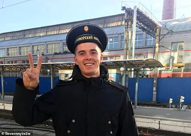 One crewman, Oleg Sosedov, 21, who served on the aircraft carrier, was last year reported to have gone missing during a Russian attack in Kharkiv