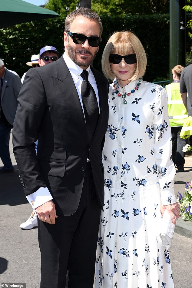 Anna posed alongside Tom Ford, in her second public appearance since the bombshell news she will be stepping down from one of her roles at Vogue after 37 years