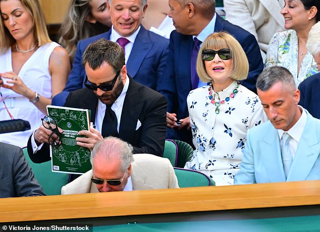 The pair were seen settling down beside each other in the Royal Box