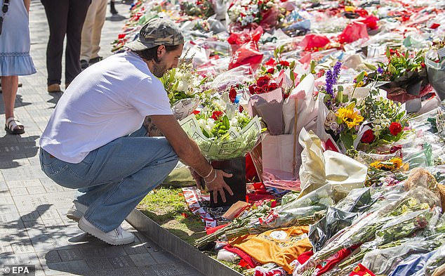 Dominik Szoboszlai this week laid flowers at a memorial to the late player outside Anfield
