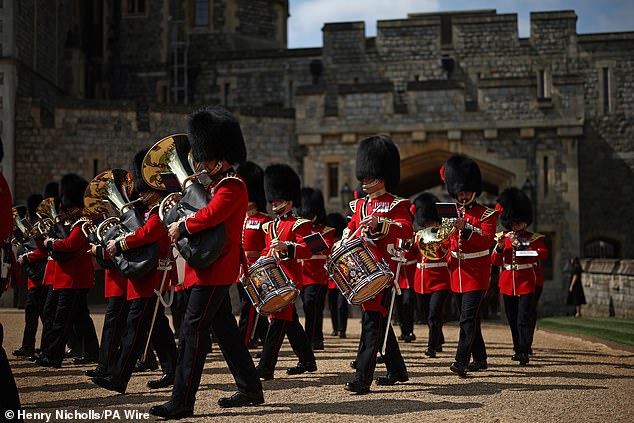 The historic Coldstream Guards, famed for their red tunics and bearskin caps, have one of the oldest military bands in the world. Pte Foster and her victim were part of it (file image)