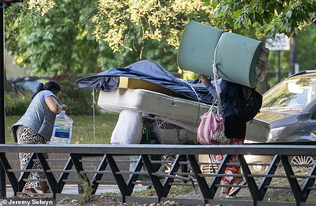 The eviction action today was the fourth time groups of homeless people living in tents have been moved on from the land over the past year