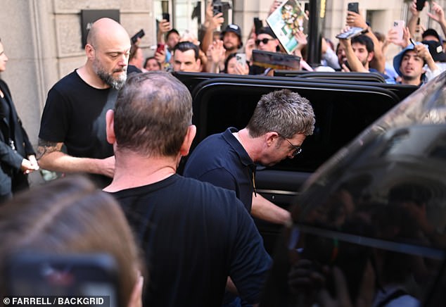 His driver was seen having a discussion with a traffic warden as he tried to issue him with a parking ticket for being parked on double yellow lines