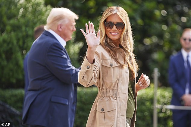 Melania Trump joins President Trump for his Texas trip