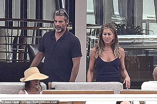Aniston looked sensational during her day at sea
