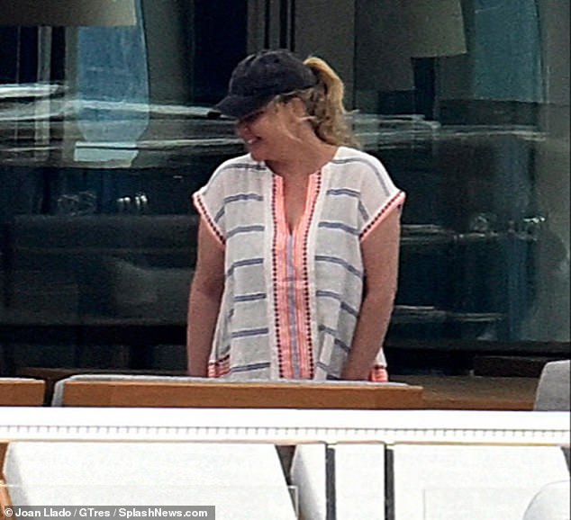 A trim Amy Schumer looked delighted to be aboard the love boat