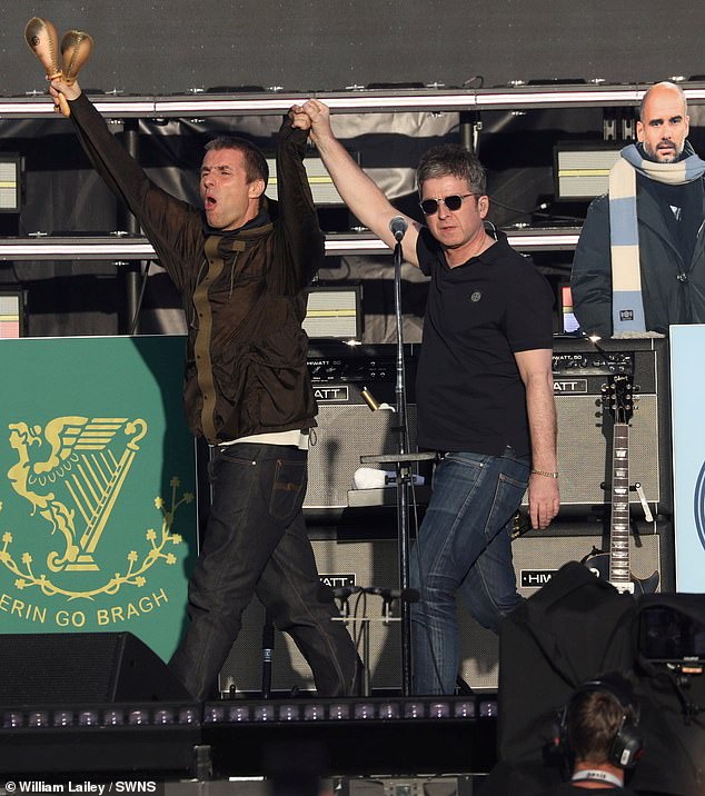 Oasis performed in front of a sold-out 80,000 strong crowd in their home city of Manchester after beginning their world tour in Cardiff last week